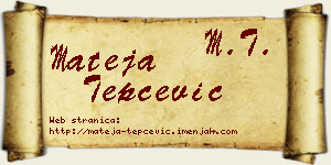 Mateja Tepčević vizit kartica